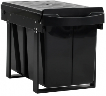 vidaXL Cos gunoi retractabil pentru dulap bucatarie silentios 48 L 
