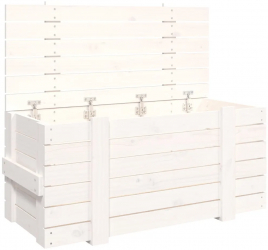 vidaXL Cutie de depozitare alb 91x40 5x42 cm lemn masiv de pin 