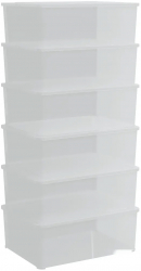 vidaXL Cutii de depozitare din plastic 6 buc. 10 L stivuibile 