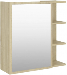 vidaXL Dulap baie cu oglinda stejar Sonoma 62 5x20 5x64 cm PAL 