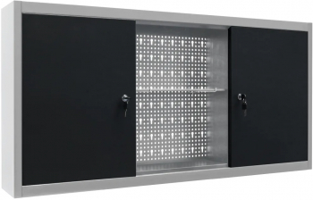 vidaXL Dulap de perete pentru unelte gri and negru metal stil industrial 