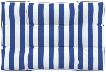vidaXL Perna de paleti dungi albastru/alb 120x80x12 cm textil 