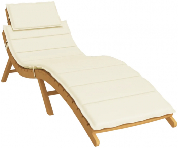 vidaXL Perna de sezlong crem 186x58x3 cm textil oxford 