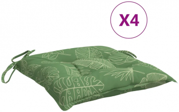 vidaXL Perne de scaun 4 buc. 50x50x7 cm textil model frunze 