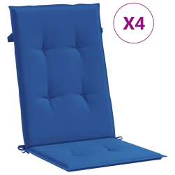 vidaXL Perne scaun spatar inalt 4 buc. albastru 120x50x3 cm textil 