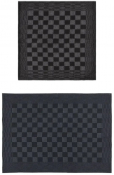 vidaXL Set de prosoape 10 buc. negru si gri bumbac 