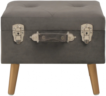 vidaXL Taburet de depozitare gri 40 cm catifea 
