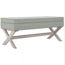 vidaXL Taburet de depozitare gri deschis 110x45x49 cm catifea 