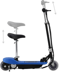 vidaXL Trotineta electrica cu sa albastru 120 W 