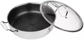 Cratita cu capac 3.8 Litri otel inoxidabil Berlinger Haus 28 cm Silver Eternal Collection BH 7447 