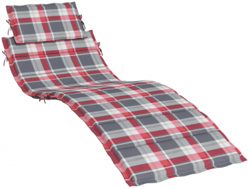 vidaXL Perna de sezlong rosu carouri 186x58x3 cm textil oxford 