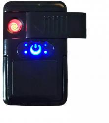 Bricheta Electrica Antivant 2 in 1 SIKS Cu Suport Telefon Senzor de Aprindere Cablu USB Negru 
