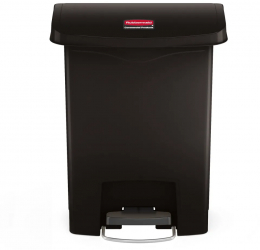 Rubbermaid Cos de gunoi step-on and bdquo Slim Jim and rdquo 30 L negru 