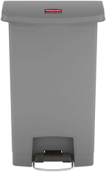 Rubbermaid Cos de gunoi step-on and bdquo Slim Jim and rdquo 50 L gri 
