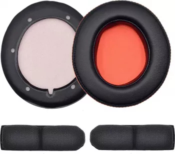 Set 2 bureti + burete banda superioara PadForce pentru casti SteelSeries 9H Over-Ear - Portocaliu 