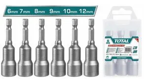 Set chei Total - 6buc 1/4&rdquo hex - 65mm - TOTAL - SET 6 CHEI -1/4& HEX - 65MM 