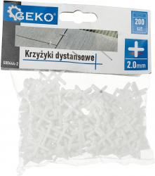 Set distantiere tip cruce pentru gresie si faianta 2 mm 200 elemente Geko G00444-2 