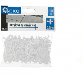 Set distantiere tip cruce pentru gresie si faianta 3 mm 150 elemente Geko G00444-3 