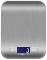 Cantar Digital De Bucatarie SIKS Capacitate 5 Kg 2 Baterii AAA Otel Inoxidabil g / kg / lb / oz / ml Argintiu 