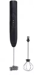 Mixer Spumator de Lapte SIKS pentru Caffe Latte Cappuccino Ciocolata Calda 2 Teluri Interschimbabile Alimentare USB Negru 