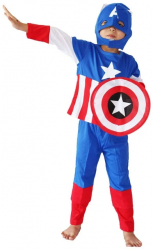 Costum Captain America pentru copii marime M pentru 5 - 7 ani 