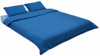 Lenjerie de pat pentru 2 persoane Heinner Home 100 bumbac albastru 3 piese