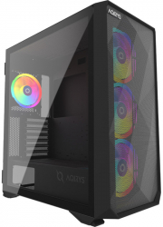 Carcasa AQIRYS Arcturus Pro 2.0, Middle Tower, Fara Sursa, Tempered glass, Negru 