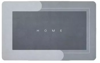 Covor de Baie Antiderapant SIKS Model &bdquo Home&rdquo Dreptunghiular 80 x 50 cm Gri 