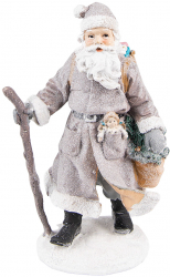 Figurina Mos Craciun polirasina multicolora 12x9x21 cm 