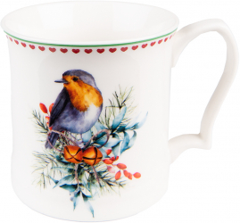 Set 6 cani portelan Bird 13x9x9 cm 414 ml 