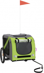vidaXL Remorca de bicicleta pentru caini verde textil oxford si fier 