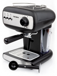 Espressor semi-automat Crown CEM-1525 15 bar Oprire automata Rezervor 1.2 l 850 W Negru/Inox 