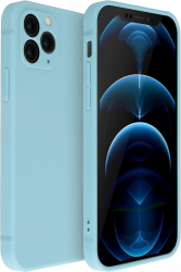 Husa de protectie din silicon pentru Apple iPhone 14 Pro Max SoftTouch interior microfibra Albastru deschis 
