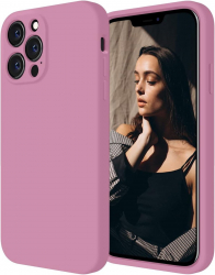 Husa de protectie din silicon pentru Apple iPhone 14 Pro Max SoftTouch interior microfibra Mov Lilac 