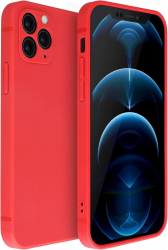 Husa de protectie din silicon pentru Apple iPhone 14 Pro Max SoftTouch interior microfibra Rosu 
