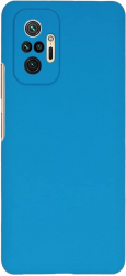 Husa Silicon Silk Touch compatibila cu Xiaomi Redmi Note 10 Pro interior catifea Albastru 