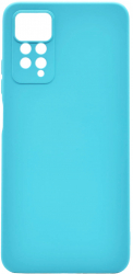 Husa Silicon Silk Touch compatibila cu Xiaomi Redmi Note 11 Pro interior catifea Turcoaz 