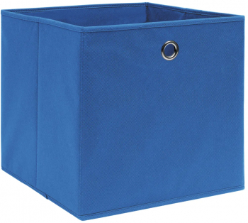 vidaXL Cutii depozitare 10 buc. albastru 32x32x32 cm textil 