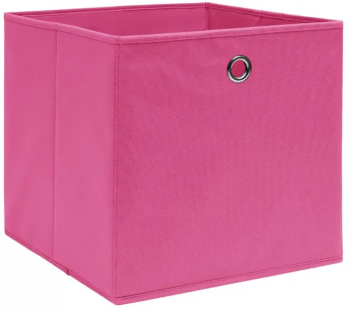 vidaXL Cutii depozitare 4 buc. roz 28x28x28 cm textil netesut 