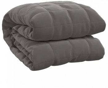 vidaXL Patura cu greutati gri 155x220 cm 11 kg material textil 
