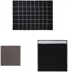 vidaXL Set de prosoape 12 buc. negru bumbac 