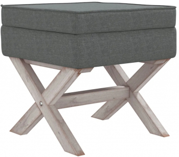 vidaXL Taburet de depozitare gri inchis 45x45x49 cm material textil 