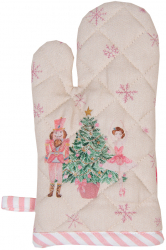 Set 2 manusi copii bumbac Craciun termorezistente 12x21 cm