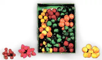Set 144 de decoratiuni fructe mere si pere 15mm 