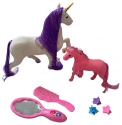 Set 2 unicorni cu 5 accesorii frumusete 