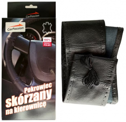 Husa Volan Din Piele Cu Snur Negru Carpassion 39-41 cm 