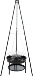 RedFire Gratar de gradina cu trepied si vas de foc negru 50 cm 