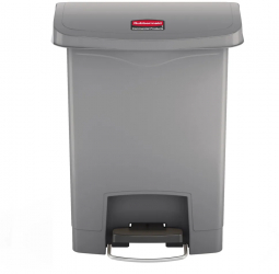 Rubbermaid Cos de gunoi step-on and bdquo Slim Jim and rdquo 30 L gri