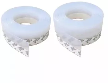 Set 2 x Banda de Etansare din Silicon SIKS Pentru Usa Fereastra Cabina de Dus Transparenta 25 mm x 1 8 m + 45 mm x 1 8 m 