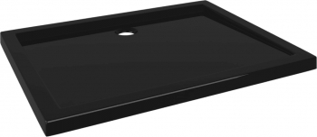 vidaXL Cadita de dus dreptunghiulara din ABS neagra 70x90 cm